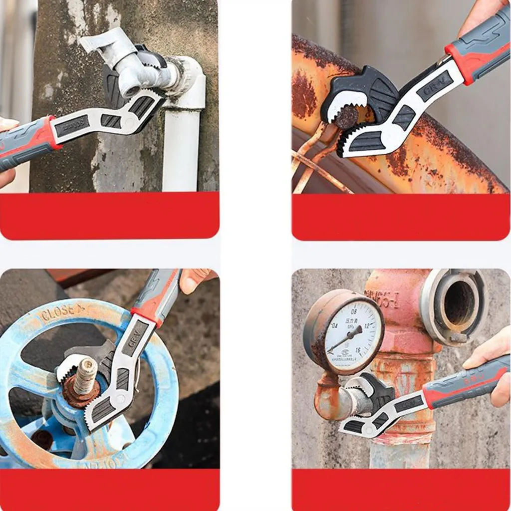 Chiave Regolabile 10 Pollici Professionale INF - Set 2 Pezzi Auto-Serranti - 3