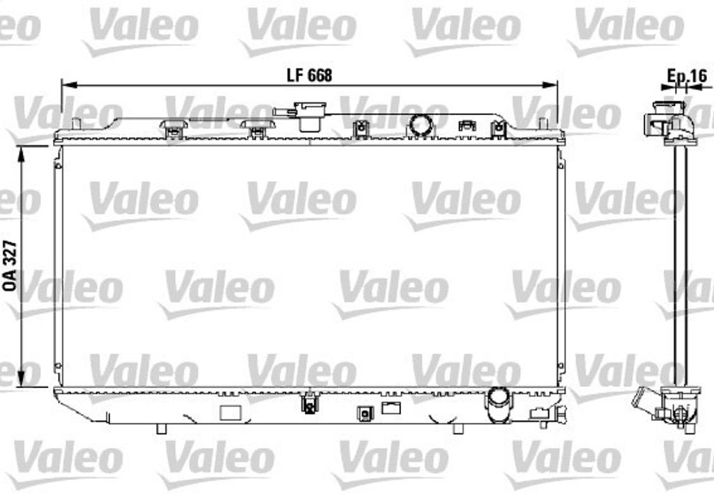 VALEO 819193 Kühler Wasserkühler Motorkühler für HONDA CRX II (ED, EE) CIVIC IV Hatchback (EC, ED, EE) CIVIC IV Stufenheck (ED) CIVIC II Shuttl...