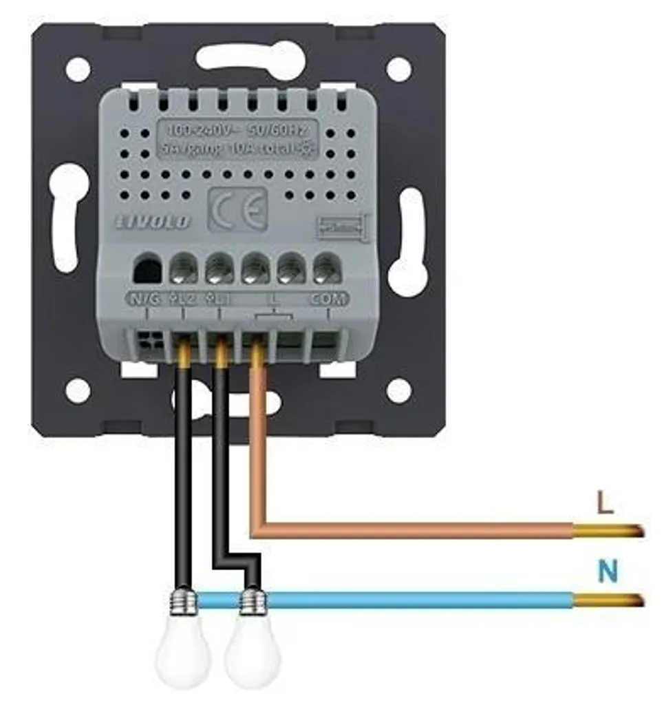 Variateur Tactile Double Livolo 1 Voie - Fini les Lumières Trop Vives