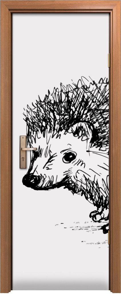 Türposter 70x200 cm Türaufkleber Türtapete Türfolie Klebefolie Foto Kleine Igel Tiere