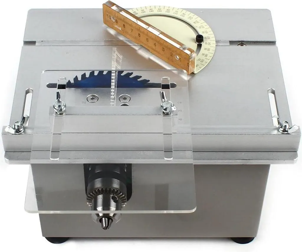Mini-scie circulaire sur table T6 argent 96W pour travail du bois précis