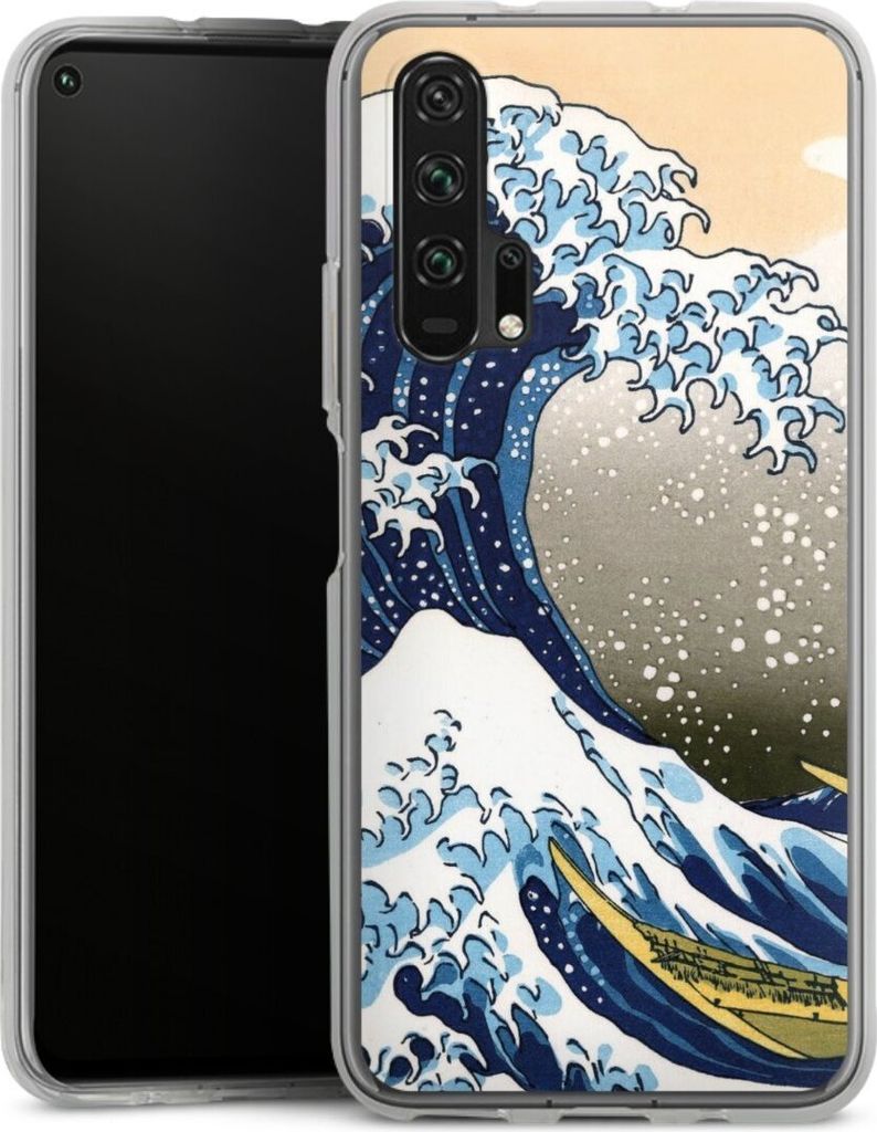 DeinDesign Handyhülle für Huawei Honor 20 Pro Silikon Hülle Case Smartphone Schutzhülle Katsushika Hokusai Kunst Die große Welle vor Kanagawa