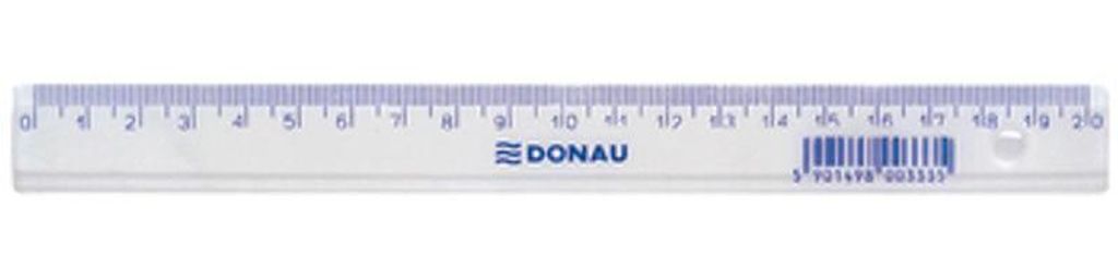 Donau Lineal 20 cm transparent für präzise Messungen Produktbild 