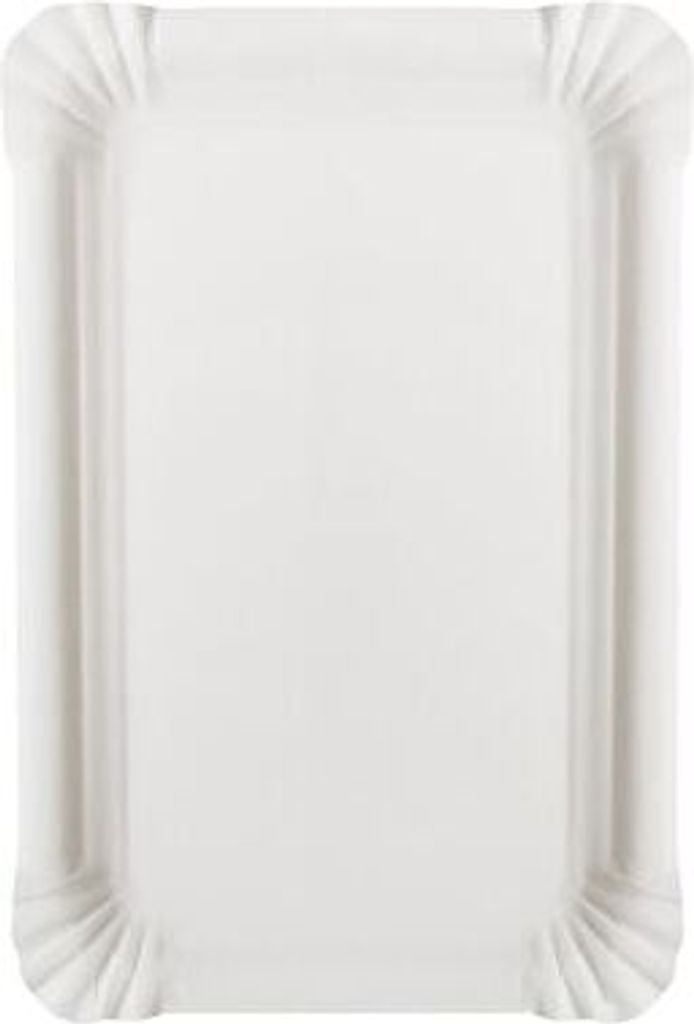 Papírové tácky - 20 x 13 cm, bílé, 100 ks Obrázek produktu 