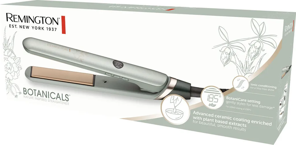 Remington S5860 Botanicals: Spazzola Lisciante Ceramica Verde Metallico - 6