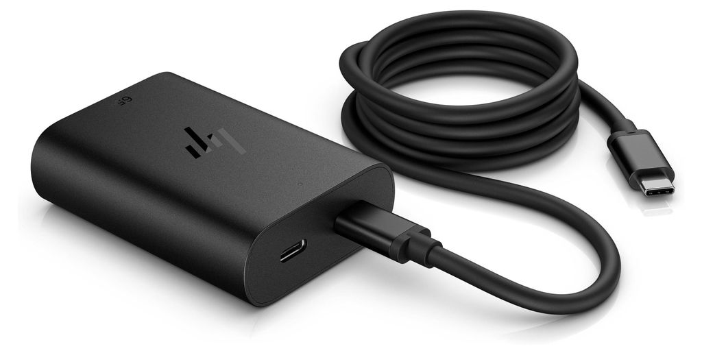 HP GaN USB-C Laptop Charger - Netzteil - Wechselstrom 115/230 V - 65 Watt - Ausgangsanschlüsse: 2 - Europa