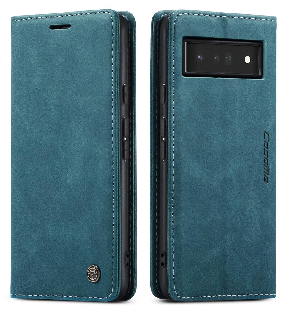 Google Pixel 6 Pro Pouzdro, RetroPolyuretanKožené Pouzdro s Obrázek produktu 