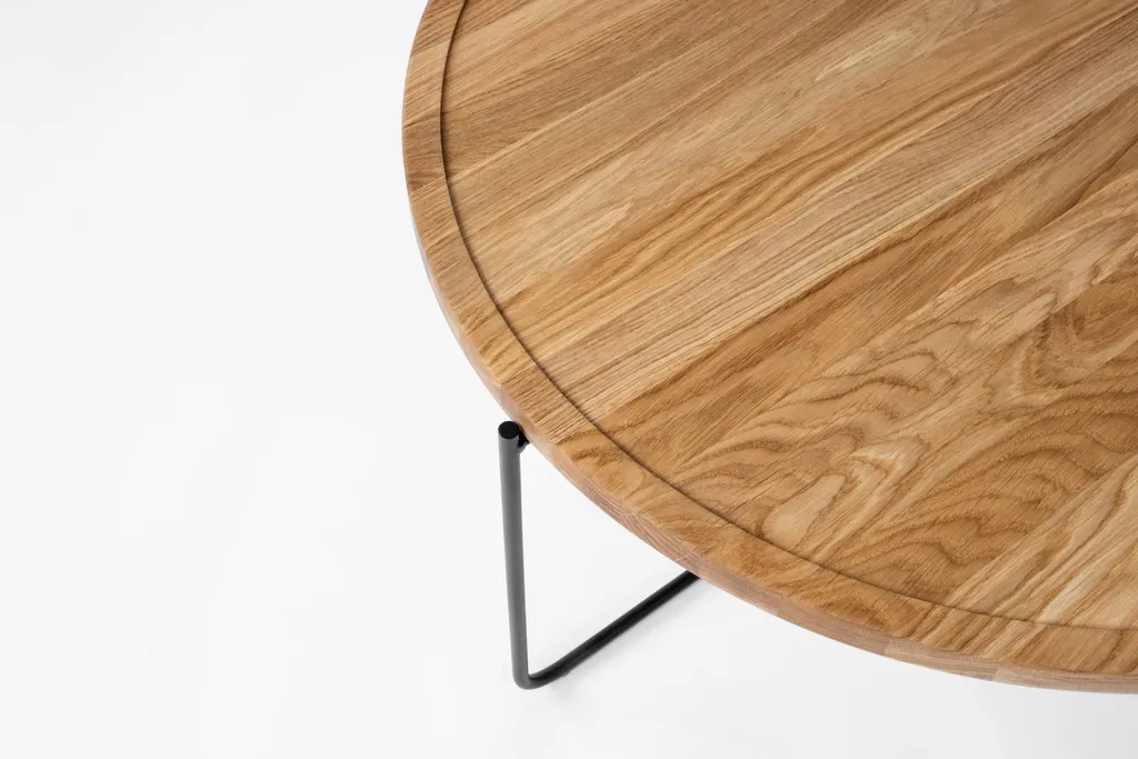 Table Basse Albert 80 cm Chêne Naturel - Robuste et Facile à Entretenir - 6