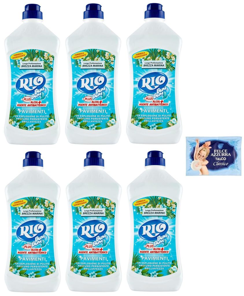 6er-Pack RIO Bum Bum Pavimenti, Bodenreiniger mit Alkohol, Produktbild 