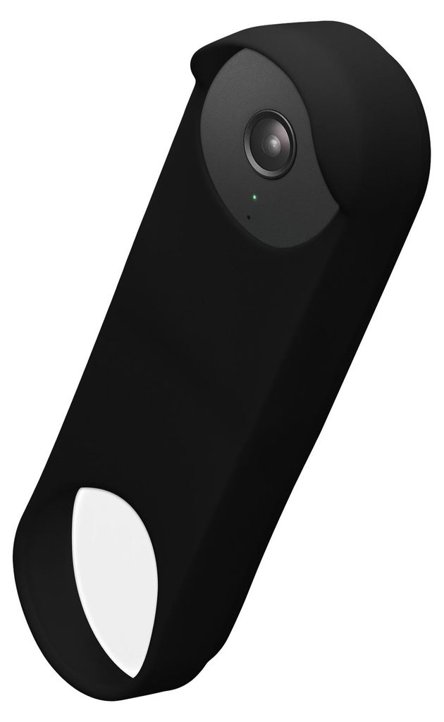 kwmobile Hülle kompatibel mit Google Nest Doorbell - Silikon Cover Case Schutzhülle für Video Türklingel Schwarz