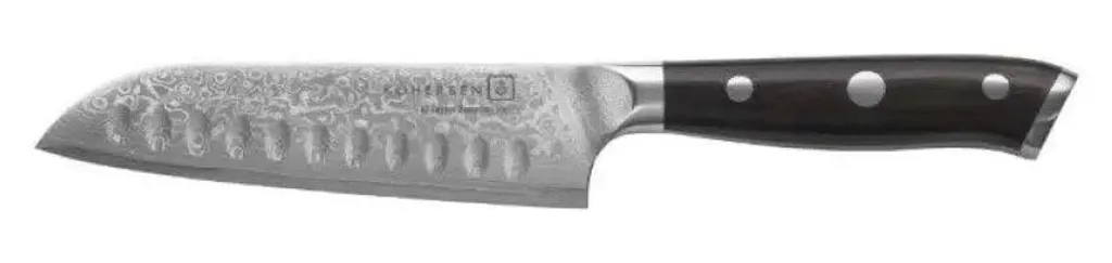 Couteau de Cuisine Santoku Damas 12,7 cm Kohersen avec Manche en Ébène