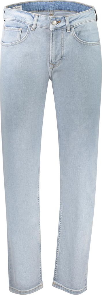 Herren Blaue Denim Jeans: Klassische 5-Taschen mit Knopf und Reißverschluss