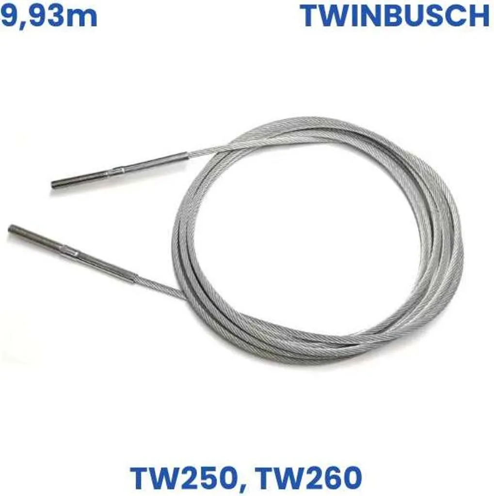 Câble de levage Twin Busch TW250 TW260 en acier galvanisé de 9,33 m