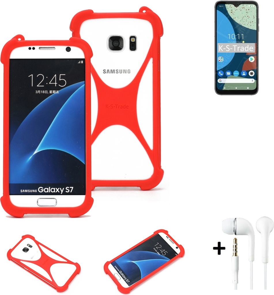 Handy-hülle + Kopfhörer kompatibel mit Fairphone 4 Schutz-hülle Bumper Silikon Schutz Hülle Cover Case Silikoncase Silikonbumper TPU Softcase