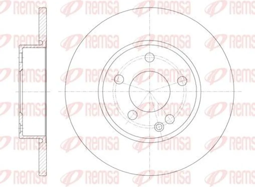 Disque de frein 1694210012 REMSA - Stoppez les Vibrations Classe A