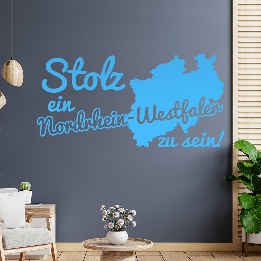 Nordrhein-Westfale Stolz Wandtattoo Wandaufkleber Wall Sticker - Dekoration, Küche, Wohnzimmer, Schlafzimmer, Badezimmer