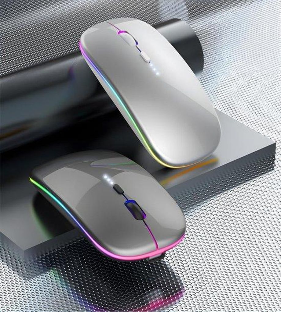 2er Set tragbarer Bluetooth-Laptopmaus mit BT5.2 LED-Display oder stummer USB 2.4G-Dual-Modus-Verbindung für Laptops/Tablets/Notebooks