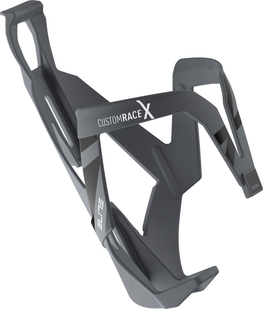 Elite Flaschenhalter CUSTOM RACE X grau mit schwarzer Grafik