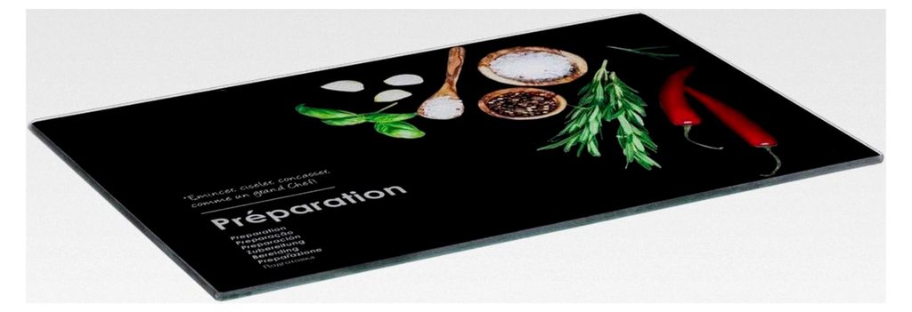 Schneidebrett 30x20cm "Black Edition" aus Glas