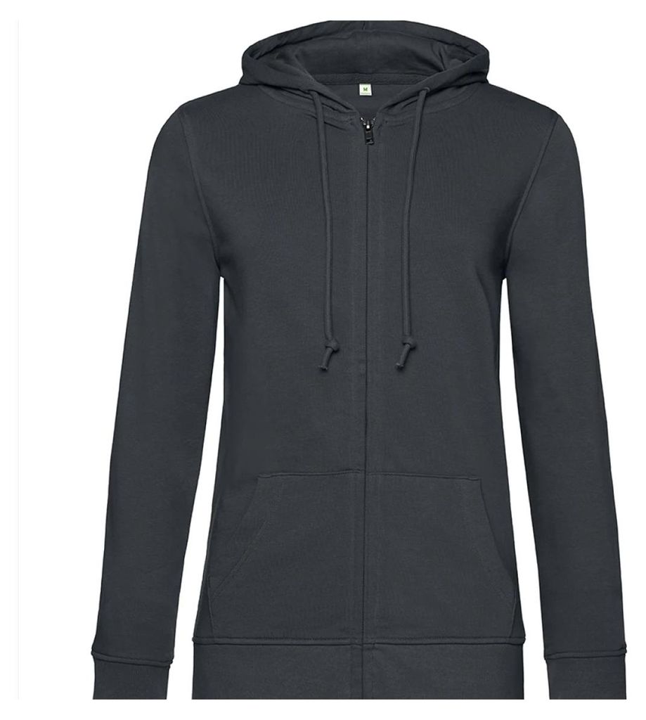B&C - "Inspire" Hoodie mit durchgehendem Reißverschluss für Damen LT5872 (XL) (Asphaltgrau)