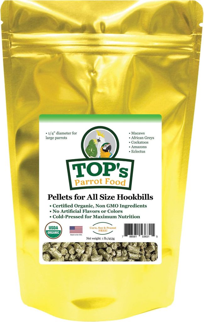 TOP's -Pellets für Papageien – USDA-, 1,81 kg, für alle Größe