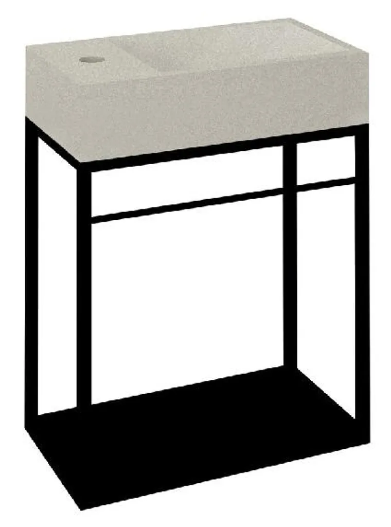 Aménagez votre petite salle de bain avec le caisson noir mat Sapho Ska