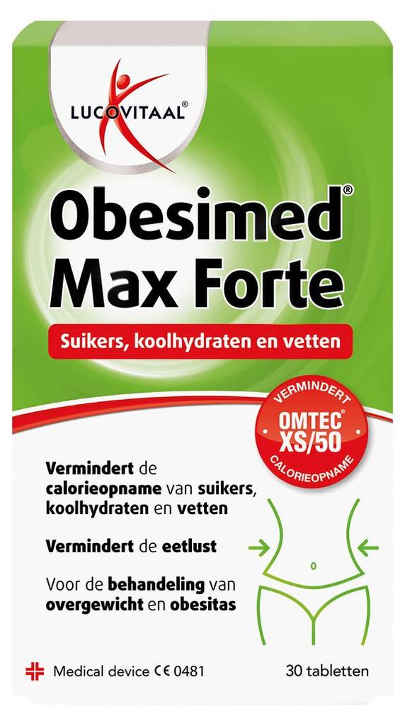 Lucovitaal Obesimed Max Forte 30 Tabletten, Medisch Productafbeelding 
