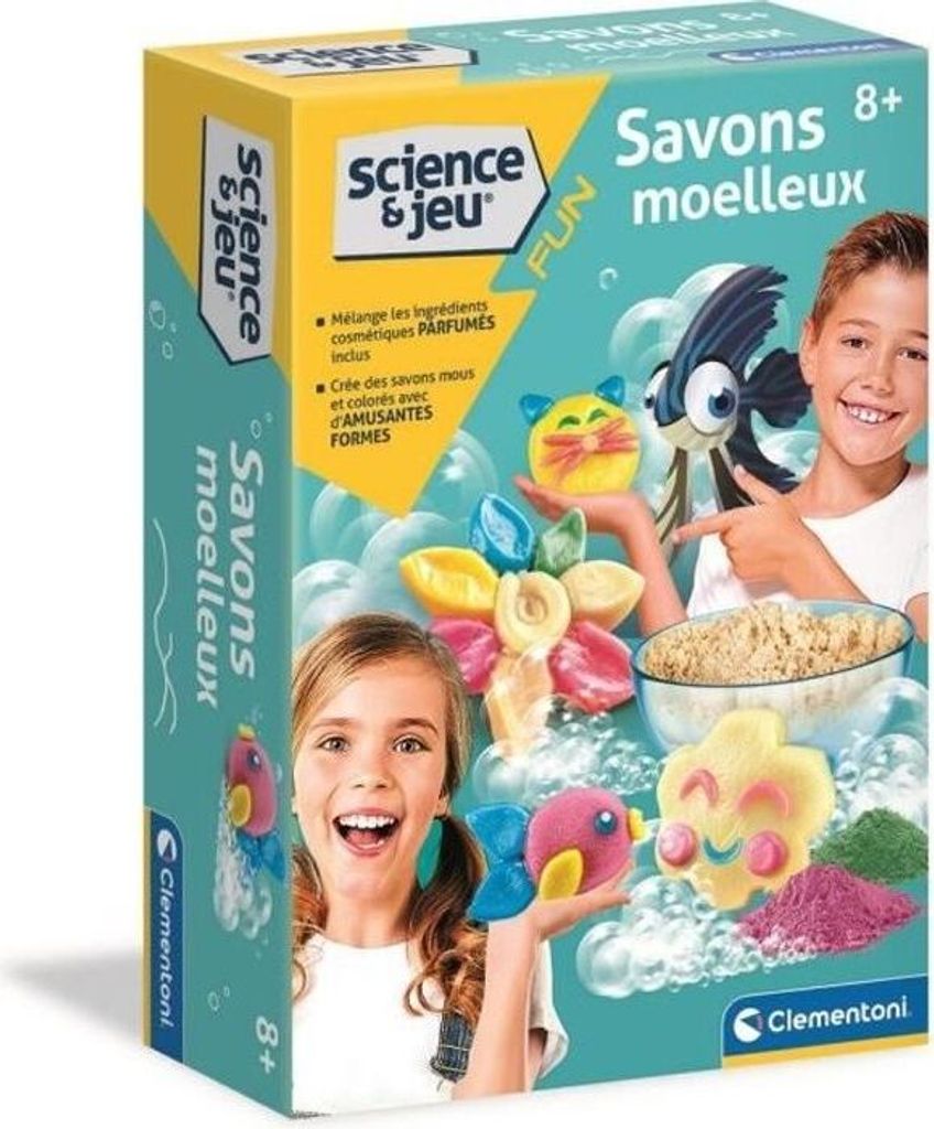 Clementoni Wissenschaftsspielzeug, Weiche Seifenherstellung für Kinder, Inklusive Zutaten und Utensilien, Ab 8 Jahren, Gelb