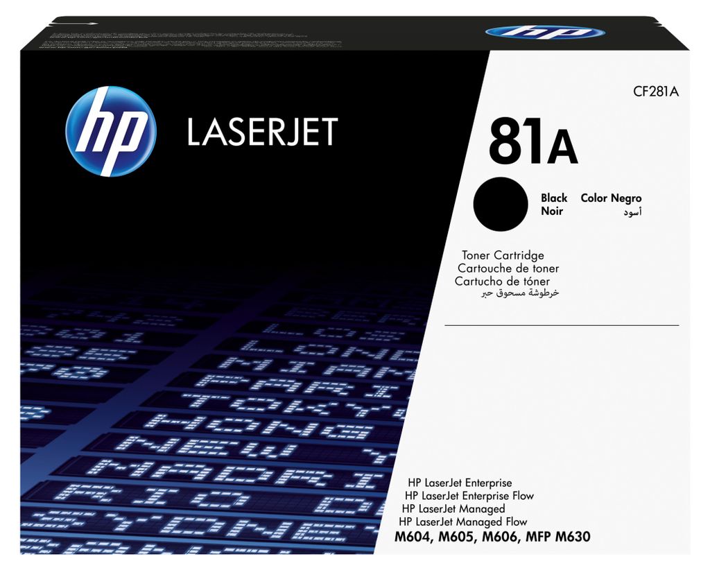 HP 81A Černá originální tonerová kazeta LaserJet, 10500 Obrázek produktu 