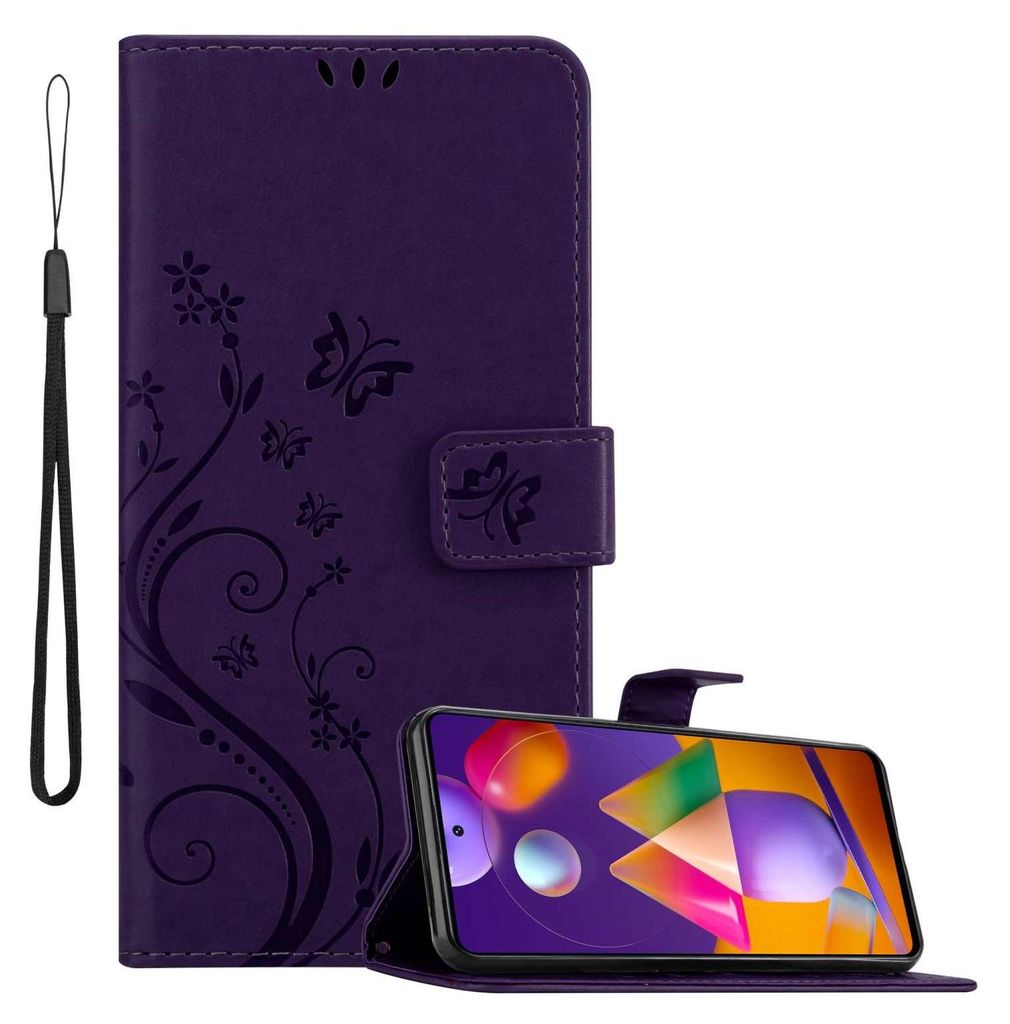 Cadorabo kryt pro Samsung Galaxy M31s v barvě FLORAL DARK Obrázek produktu 
