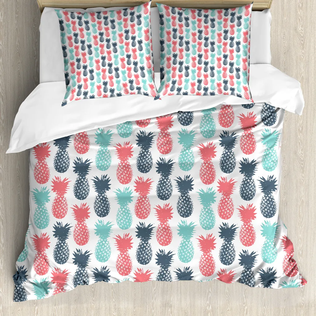 Set Letto Matrimoniale Tropicale ABAKUHAUS Antiacaro e Lavabile