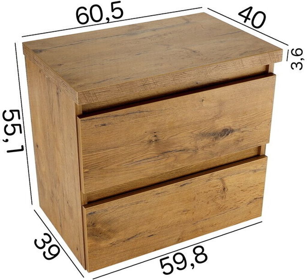 Paplinskimoebel wohnwand, Badezimmerschrank mit Schubladen Produktbild 2