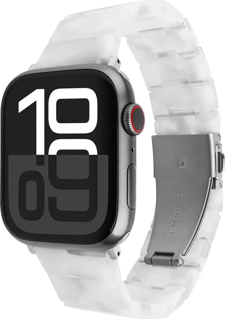 Cinturino iWatch Resina Luxury Bianco Perla 38/40/41/42mm - Trend 2026