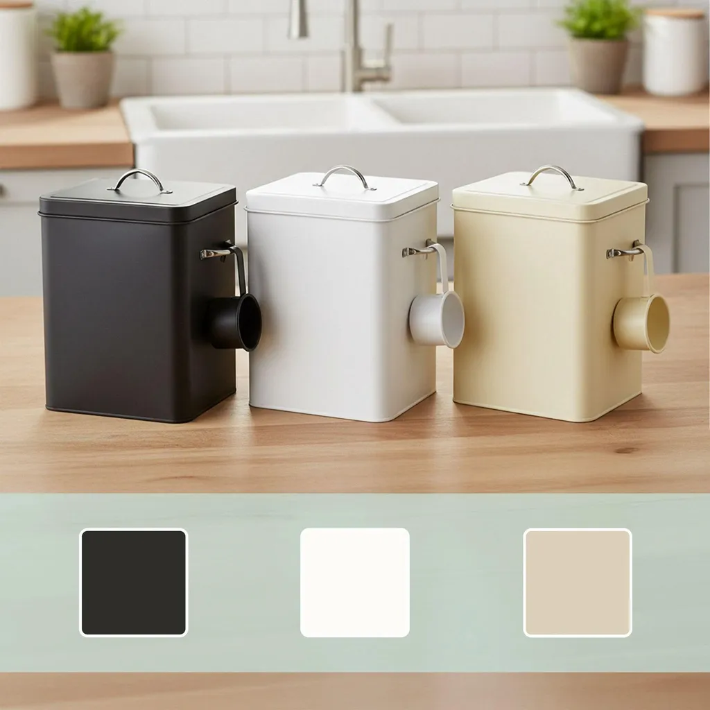 Boîte de rangement en métal de 6L avec couvercle hermétique série Riva - 5