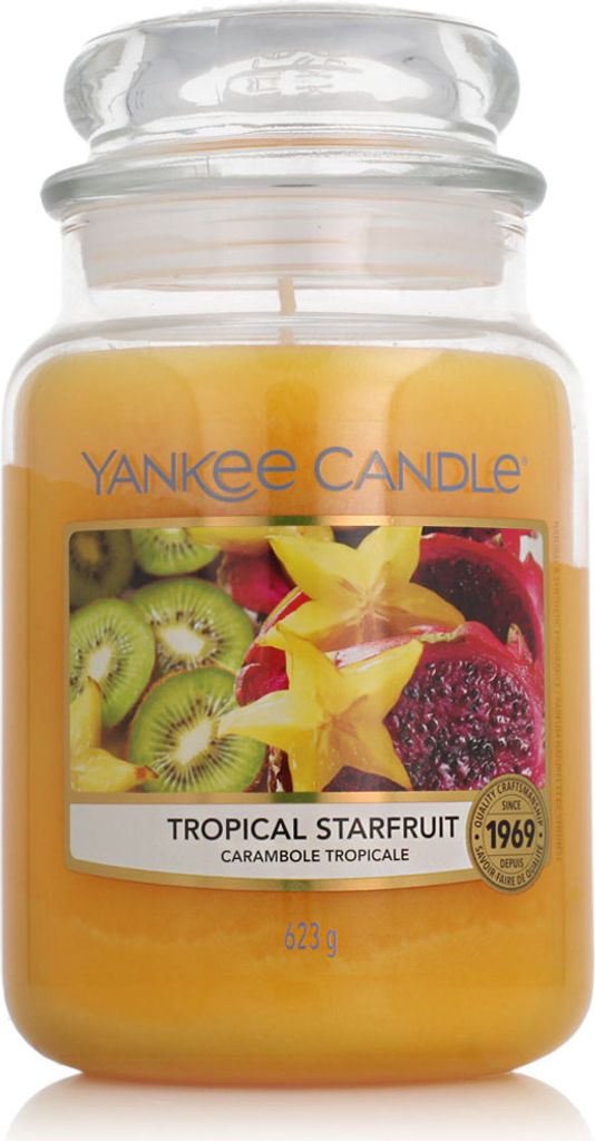 Yankee Candle Tropical Starfruit, Rund, Gelb, 150 h, 1 Produktbild 