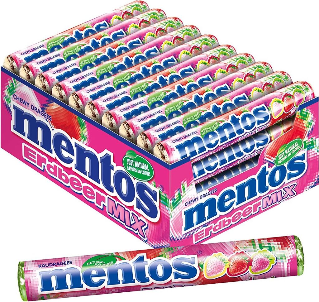 Mentos Erdbeer Mix Dragees 40 Rollen Bonbons | Kaufland.de