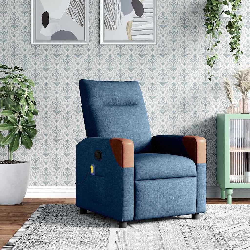 Maison Exclusive - Massagesessel Blau Stoff