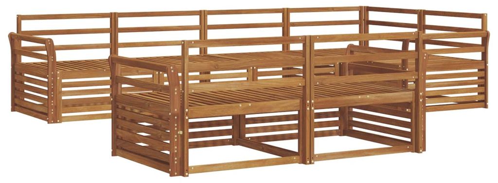 vidaXL Outdoor-Sofagarnitur 7 pcs Natur Massivholz Akazie
