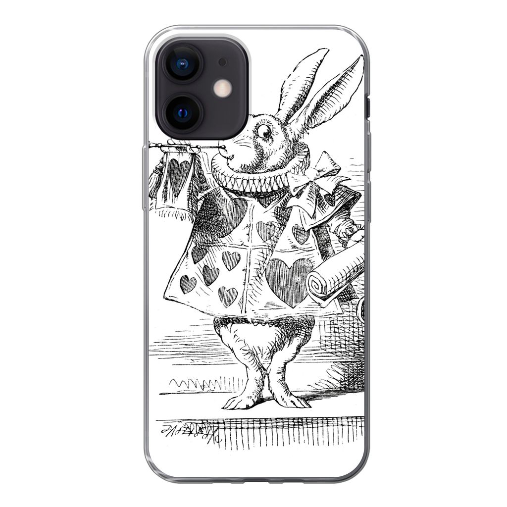 MuchoWow Handyhülle Schutzhülle Hülle für iPhone 12 Alice im Wunderland Silikon Softcase Handy Hülle - Schutzhülle