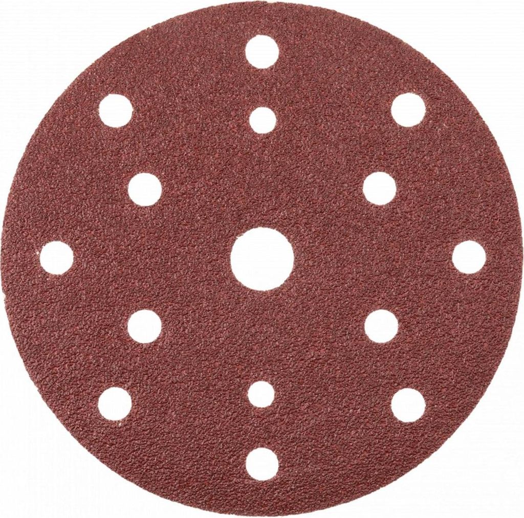 Högert Technik Schleifscheibe Metall 150mm gelocht 220 Körnung - Langlebige Schleifblätter mit Klett für Winkelschleifer, kompatibel Staubabsau...