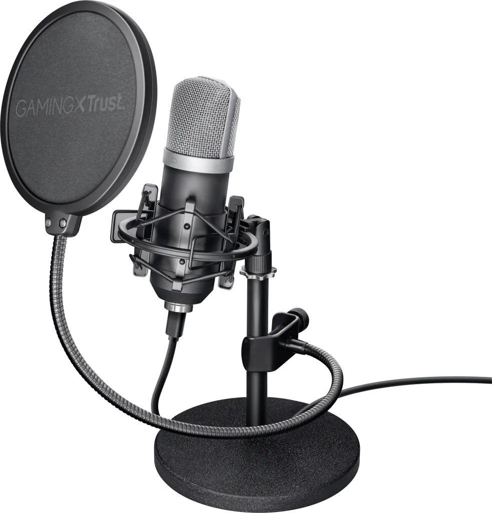 Trust Emita USB 21753 Microfono a Condensatore Studio per Podcast
