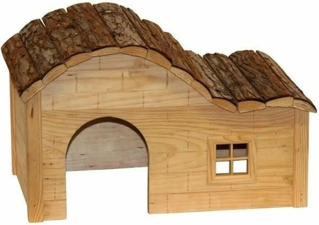 Maison rongeur Kerbl Bois Beige : fini le stress avec cet abri naturel