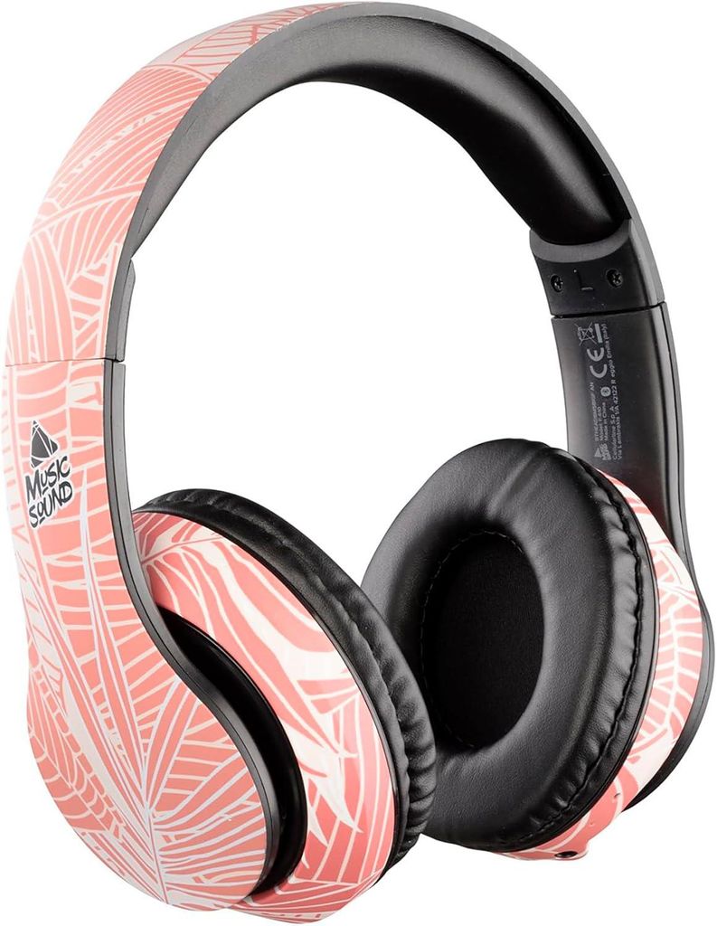 Music Sound Bluetooth On-Ear Kopfhörer mit Mikrofon, 20 Std Akku, 2 Std Ladezeit, AUX & Reiseetui, Kompatibel mit iPhone & Android Geräten