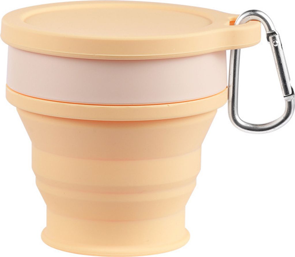 INF Zusammenklappbarer Wasserbecher 220ML Tragbarer Trinkbecher Gelb