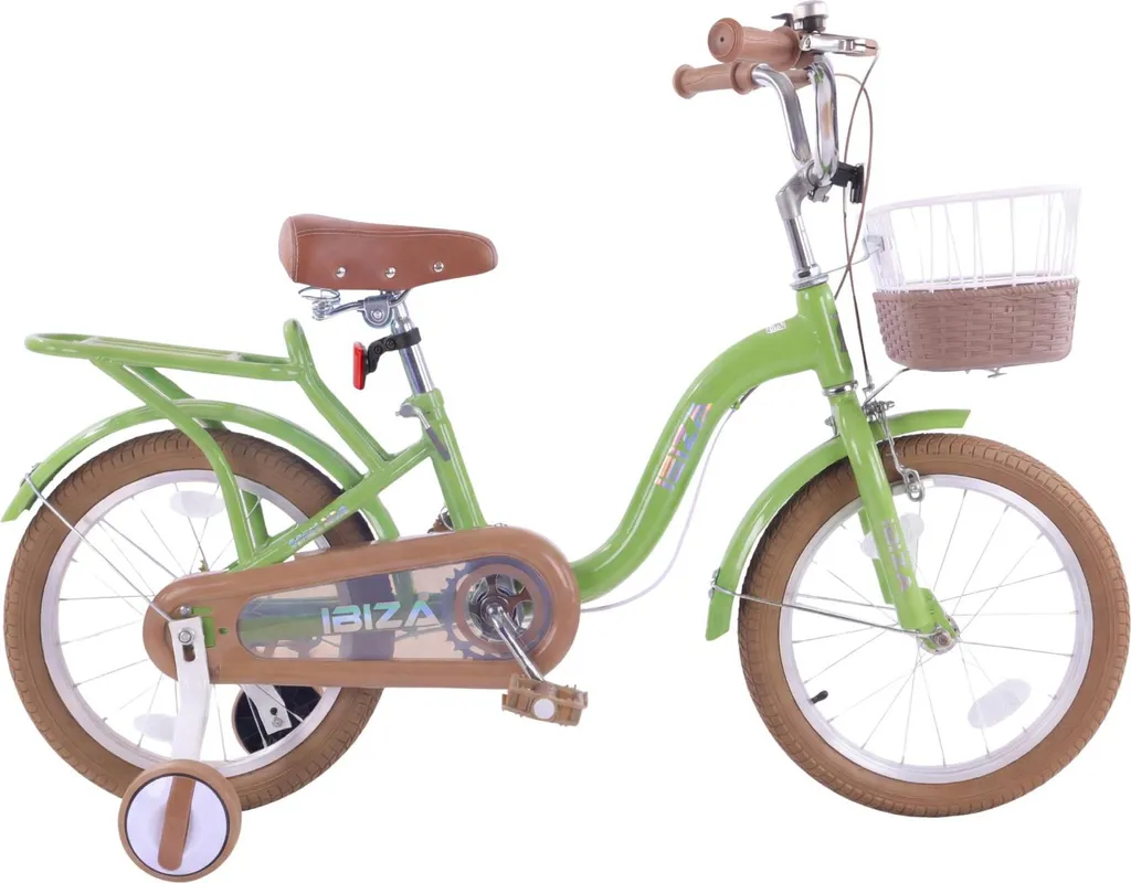 Vélo fille 12 pouces Buxibo Ibiza Vert avec roues de sécurité amovibles