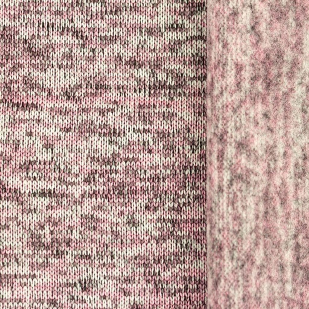 Strickfleece-KARINA Rosa von Stofftreff Santi -ca. 160 cm breit-ca. 285 g/QM-50 cm Schritte-Meterware-88 Prozent Polyester-12 Prozent Viskose