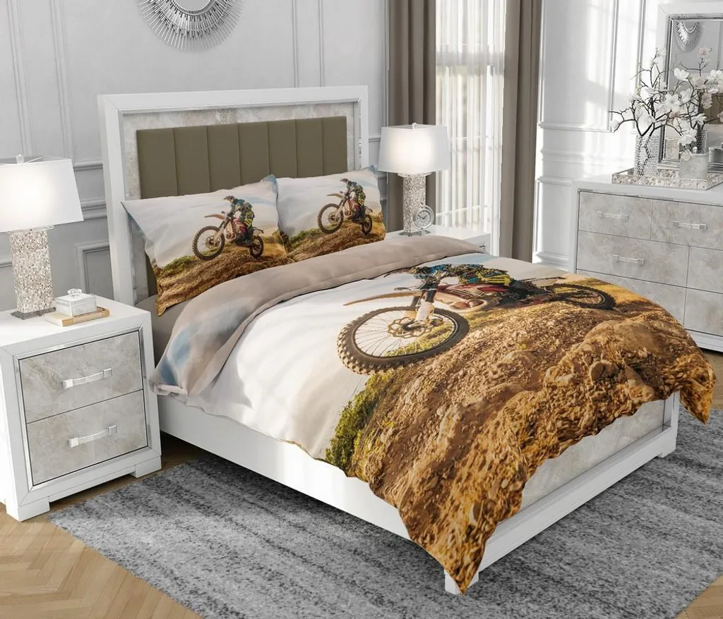 Set Biancheria 160x200 SOVIO So.0281: 100% Cotone con Cerniera
