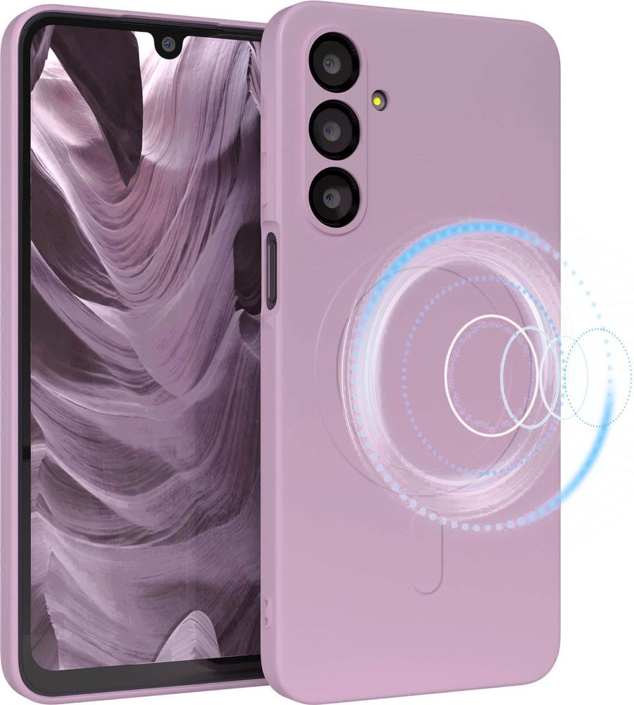 EAZY CASE - Silikonhülle magnetisch für Samsung Galaxy A16, Hülle Silikon, weich stoßfeste Magnet Handyhülle, Schutzhülle mit Kameraschutz, T...