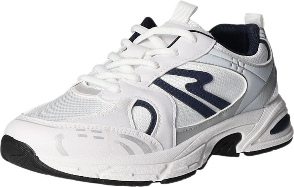 Sneakers Damen-Sneaker Weiß-Blau-Silber-Grau, Farbe:weiß, EU Größe:42