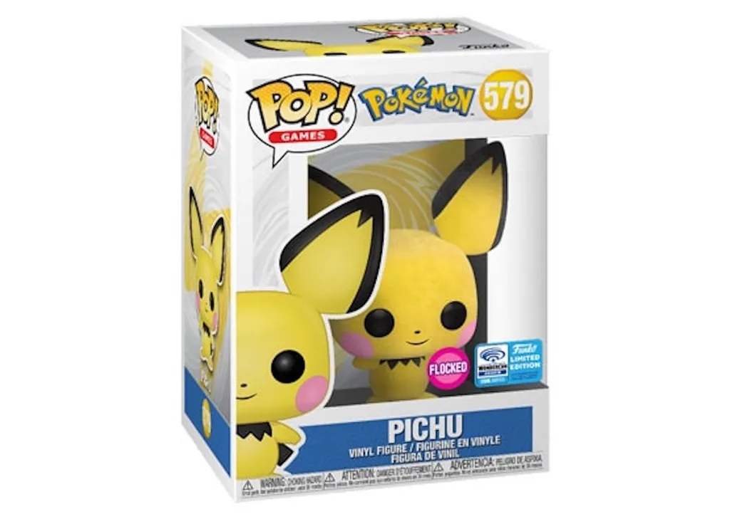 Pichu 579 Funko POP ! Pokémon - Finition Floquée Anti-Reflets Unique - 2